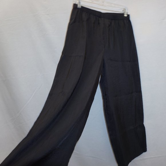 Lilith Pants - LILITH black wide leg wind  pant beach resort